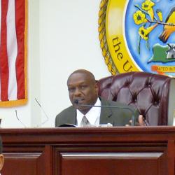 Sen. Carlton 'Ital' Dowe chairs Friday's Finance Committee meeting. Sen. Carlton 'Ital' Dowe chairs Friday's Finance Committee meeting.